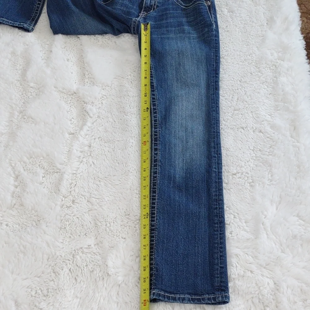 MISS ME STRAIGHT Blue Jeans with Embellished Pockets - Picture 10 of 17